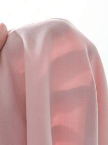 DAZY 夏季新款宽松休闲纯色复古风女式长裤 - 粉色 - 查看 3