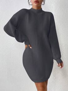 Calvaya Women's Stand Collar Long Sleeve Casual Short Dress, Fashionable & Versatile