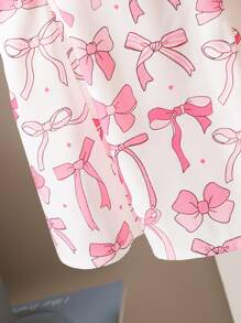 SHEIN 2 sztuki/zestaw dla niemowląt, dziewczęcy koreański styl, swobodny biały dzianinowy golf i tkana sukienka z nadrukiem motyla na szelkach - Wielokolorowe - Zobacz 7