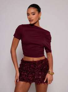 MUSERA 伊比沙岛纹理亮片迷你裙，适合夏季、度假、夜店、锐舞派对、音乐节、冬季闪亮派对和情人节。