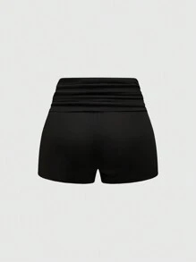 ROMWE Goth Savage Y2K Cherry Leopard Print Cami And Shorts Pajama Set - Black - View 6