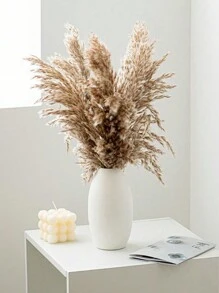SHEIN 1 PIEZA Pequeño jarrón de flores blanco de cerámica, centro de mesa de boda, arreglo de plantas, maceta para decoración del hogar, sala de estar y escritorio