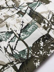 Manfinity Roughcore 大码男式图案口袋休闲牛仔裤 - 彩色 - 查看 5