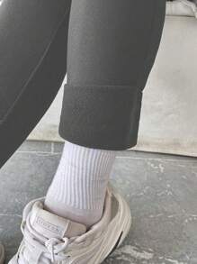 Chiquease Mono de una pieza con cremallera delantera, manga larga, pantalones tipo leggings para otoño/invierno. Mono con forro térmico y pantalones de compresión para hacer ejercicio y uso casual