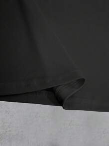 INAWLY Funny Cat Women Crew Neck T-Shirt - Black - View 5