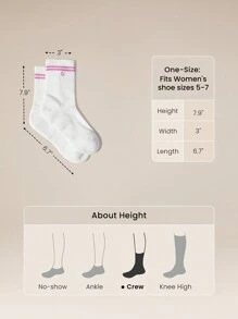 GLOWMODE 3 Pairs Cotton Vintage Striped Socks Soft Ventilated Mesh With Jacquard Logo Workout Daily Casual