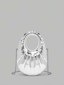 Ontre Fashionable Ladies Handbag, Minimalist Casual Everyday Bag - Silver - View 1