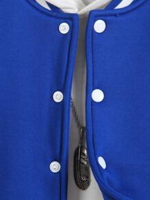 SHEIN 2pcs/Set Young Boys College Style Stand Collar Long Sleeve Jacket And Lengthened Pants Baseball Uniform Set, Oversized Loose Fit, Contrast Color Design, Classic & Fashionable, Soft And Comfortable, Suitable For Daily, School, Sports, Entertainment, Vacation