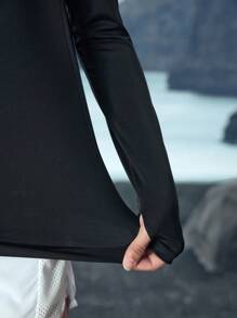 In My Nature XH043 Breathable & Slimming Sport Yoga Running Outdoor T-Shirt Hiking Women Clothes - Black - View 10