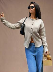 Forever 21 Pull gris clair femme pour l'automne et l'hiver/Vêtements de fête pour femme/Col rond/Couleur/Vêtements kawaii/Drôle/Réveillon du Nouvel An/Vêtements de fête pour femme/Manches longues/Nouvel An/Cardigan femme/Pull de Noël/Vêtements femme/Vêtements Y2K/Streetwear femme/Vêtements de fête pour femme/Pull tricoté femme - Mauve - Voir 4
