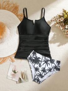 SHEIN Wildeya Top tipo camisola minimalista y casual de uso diario, estilo bikini para adolescentes