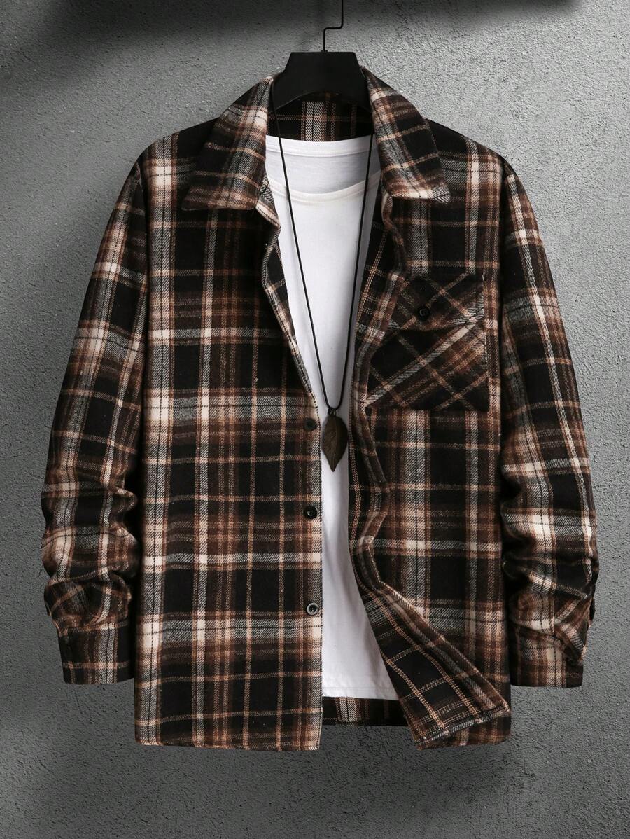 Manfinity Homme Men's Simple Fashion Casual Daily Shirt - Multicolor - View 1