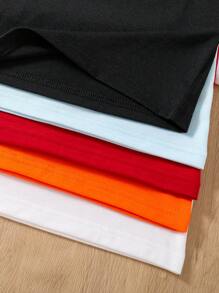 Young Boys Series Fashion Graphic Print Comfortable Casual Home Round Neck All-Match T-Shirt For Summer For Valentine's Day