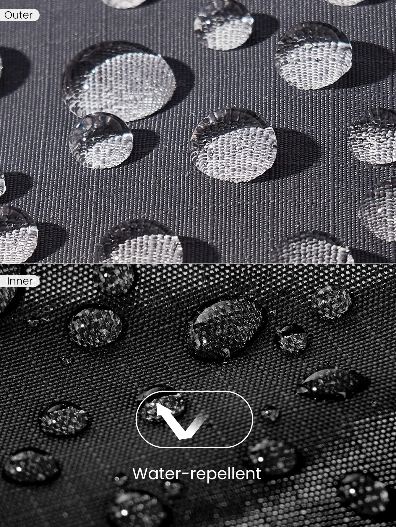 GLOWMODE 17L Unadjustable Textured Water-Resistant Shoulder Bag Fall Winter - Grey - View 6