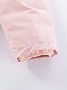 Ragazza giovane set da 2 pezzi Cappotto imbottito + Cappotto in vita stretta, colore rosa, multi-indossabile, caldo e alla moda, adatto per uso esterno quotidiano, autunno/inverno - Rosa - Visualizzare 4