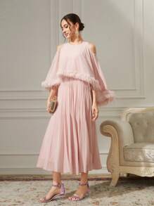 CUCCOO TILAWA Women's Fashion Crystal High Heel Glass Rhinestone Decor High Heel Sandals, Suitable For Going Out, Banquets & Events Spring Shoes Spring Break Easter Prom Heels - Pink - View 10