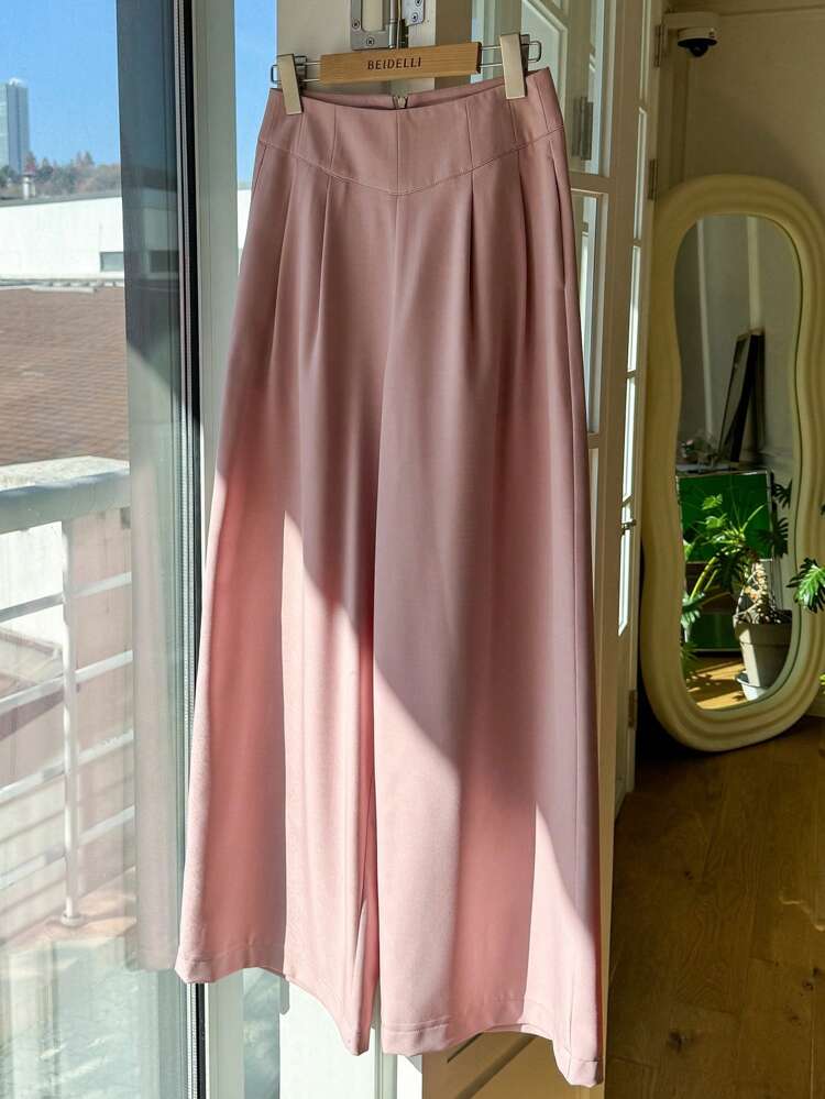 Summer New Loose Casual Solid Color Retro Style Women Long Pants