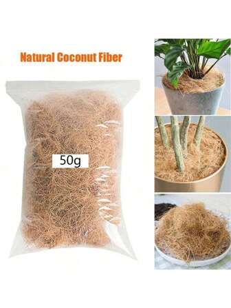 SHEIN 50g Coco Coir Kokosnootschilvezel Orchideeën Ambachten Huisdierbeddengoed Insectenwerend Bescherm planten Handhaaf de bodemtemperatuur