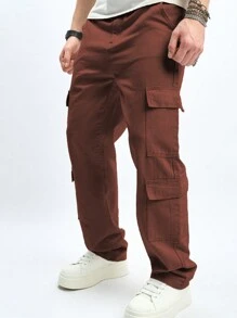 Manfinity EZcore Men's Cargo Pocket Straight Leg Loose Casual Jeans