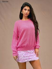 Forever 21 &F21 Valentine's Day Women's Pink Knit Top - Pink - View 4