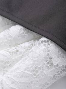 DAZY 秋季少女休闲半身裙 - 灰色 - 查看 5