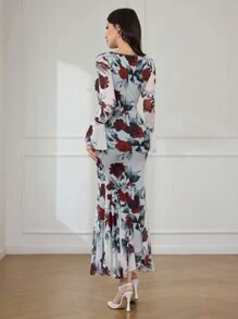 Modelyn 女士紧身性感鱼尾下摆长裙 长款晚礼服 - 彩色 - 查看 2