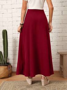 EMERY ROSE 女士纯色系腰半身裙，优雅