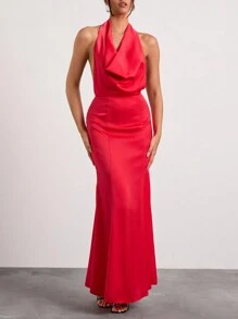 Glamine Un vestido elegante de mujer con un unicolor es muy adecuado para las fiestas de mujeres cuando salen a una cita y conversan por la noche.
