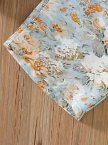 2pcs/Set Young Girl Shirred Sleeveless Top And Pants, Minimalist Style - Multicolor - View 5