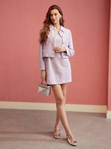 MOTF PREMIUM Vestido de tirantes con bordado floral, conjunto de San Valentín
