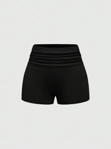 ROMWE Goth Savage Y2K Cherry Leopard Print Cami And Shorts Pajama Set - Black - View 5