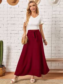 EMERY ROSE 女士纯色系腰半身裙，优雅