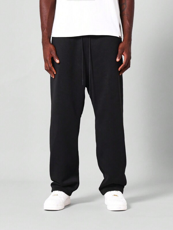 SUMWON Pantalon de jogging de confort pour l'automne et l'hiver, style jogger, tenue de sport et de détente, taille élastique avec cordon de serrage, bas de jambe élastiqué, convient aux grandes tailles