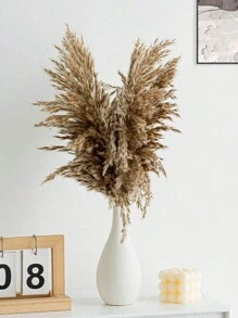 SHEIN 1 PIEZA Pequeño jarrón de flores blanco de cerámica, centro de mesa de boda, arreglo de plantas, maceta para decoración del hogar, sala de estar y escritorio