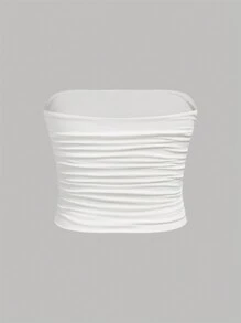 Tween Girl 3pcs Set Minimalist Ruched Non-Slip Camisole - Black - View 10