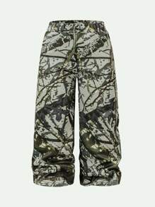 SHEIN 1pc Young Girl Fashionable Digital Print Straight Leg Sweatpants, Casual Streetwear Matching (2 Pieces Are Sold Separately) - Multicolor - View 5