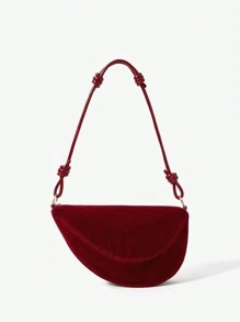 BizChic Bolso de hombro de mujer de color liso, de alta capacidad, para uso casual u oficina, bolso de mano rojo