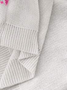 Chiquease Suéter de Cardigan de Manga Larga con Cuello en V y Hombros Caídos, de Punto con Diseño de Renos Navideños