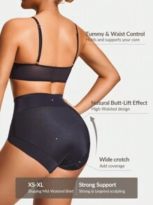 SHEIN Shape Women Solid Color Casual Shaping Shorts