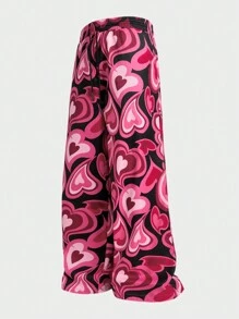 Manfinity RebelGame 大码男式宽松心形图案编织长裤