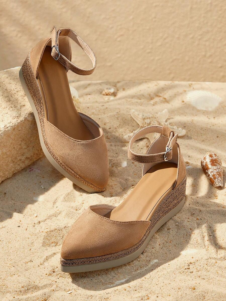 Styleloop new pointed toe low heel women sandals strap buckle design