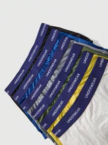 6 件装青少年字母印花三角裤 - 彩色 - 查看 3