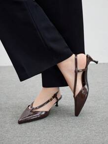 CUCCOO BIZCHIC Zapatos de tacón bajo versátiles y de moda para mujer, para uso diario