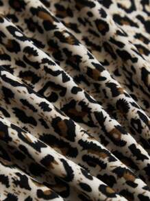 Girlism Teen Girl 1 Get 3Free 4pcs/Set ,Casual Round Neck Short Sleeve Leopard Print Tight T-Shirt, Summer - Multicolor - View 5