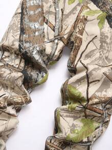 Manfinity Roughcore Plus Size Men's Casual Tree Branch Print Denim Jeans - Multicolor - View 4