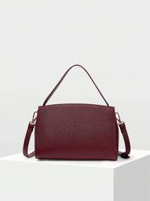MOTF WOMEN'S FASHIONABLE SIMPLE COMMUTE TOP HANDLE BAG, VALENTINES, BEST MOTHER'S DAY GIFTS WOMEN, BUSINESS CASUAL WOMAN BAG PERFECT FOR OFFICE BUSINESS AND WORK , MUM GIFTS - Burgundy - View 5