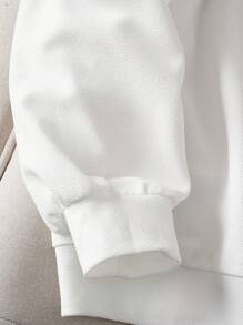 Comfortcana Plus Size Women 2pcs Set: Sweatshirt And Sweatpants - Red and White - View 7