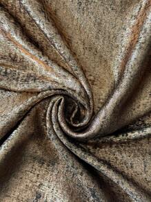 SHEIN Clasi Women's Elegant Romantic 3D Floral Button-Front Versatile Red Long Sleeve Blouse, Perfect For Valentine's Day