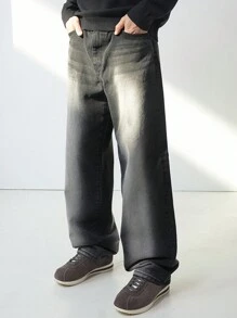 DAZY Men's Simple Pocket Daily Commute Casual Denim Jeans - Grey - View 4