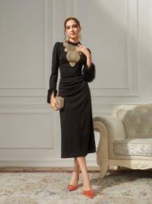 CUCCOO TILAWA Women's Fashion Rhinestone Heeled Party Pump Shoes Spring Shoes Spring Break Easter Prom Heels - Orange - View 12